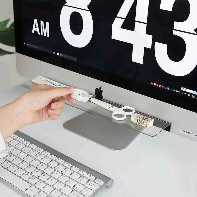 Sleek Monitor Memo Board Clip - Streamline Workspace, Enhance Decor with Durable Note Holder for Home & Office