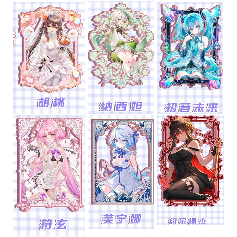 Anime Goddess Story Metal Card Collection Card Boa Hancock Hatsune Miku Yor Forger Kafka Świąteczny prezent urodzinowy Zabawki dla dzieci