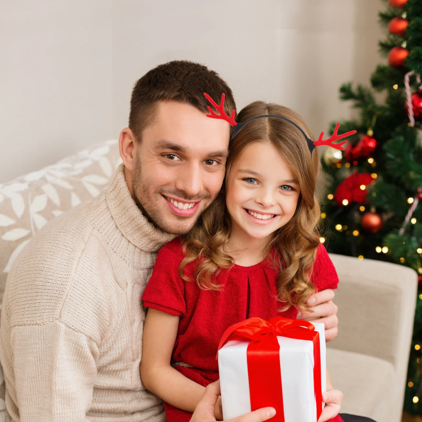 

2 шт., рождественская повязка для волос с рогами, вечерние прически из смолы, сплав, детский праздничный обруч для волос, аксессуар, рождественские обручи для волос