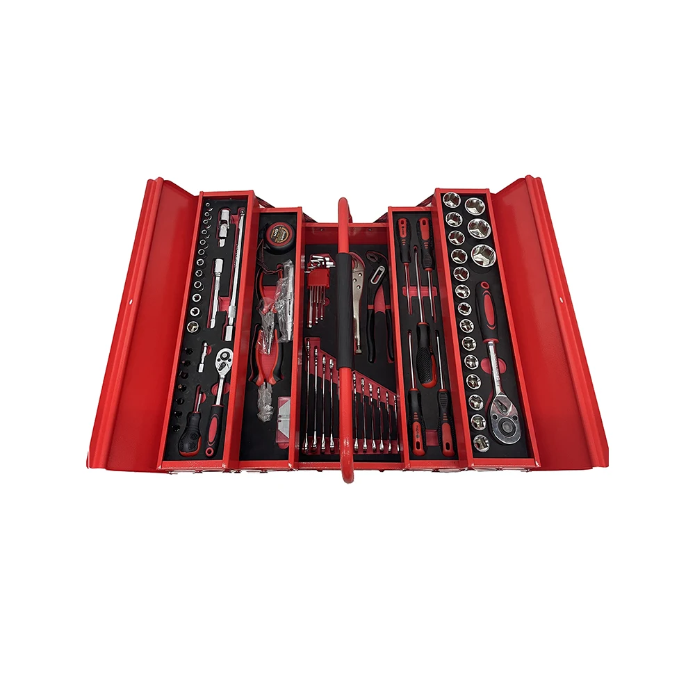 

16,5-дюймовый металлический ящик для инструментов, портативный консольный ящик для инструментов с 5 лотками и 58 наборами инструментов Caja De Herramientas