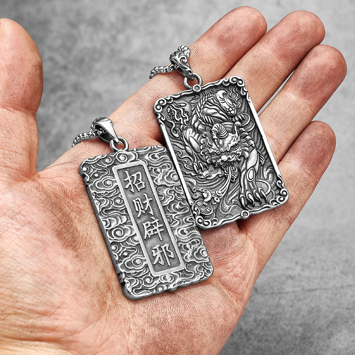 Fortune Amulet Brave Troops Stainless Steel Men Women Necklaces Pendants Chain Lucky Punk Jewelry Gift Dropshipping Wholesale