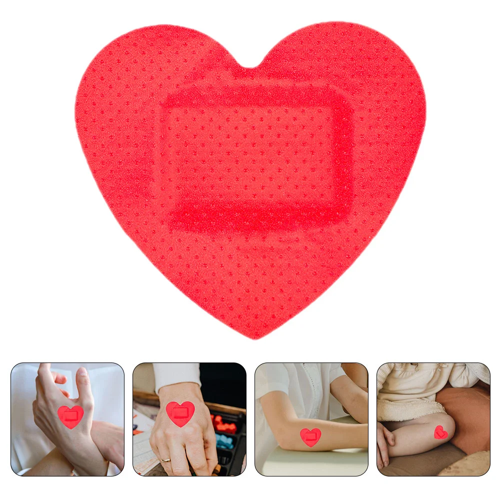 20Pcs Heart Shape Wound Bandages Wound Care Patches Protection Bandages Patches