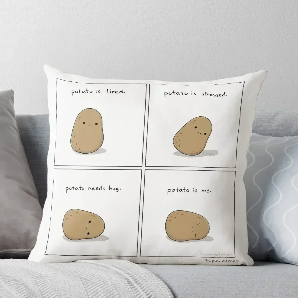 

Emotional Potato Throw Pillow Rectangular Cushion Cover Christmas Pillowcase home decor items Marble Cushion Cover pillow