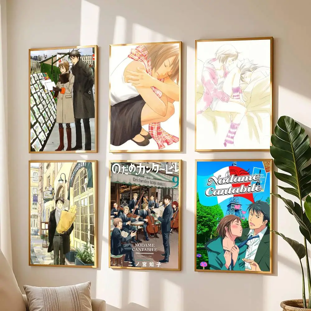 anime N-Nodame Cantabile-E Painting Calligraphy Boho Botanical Decor for Living Room  Elegant Home Style