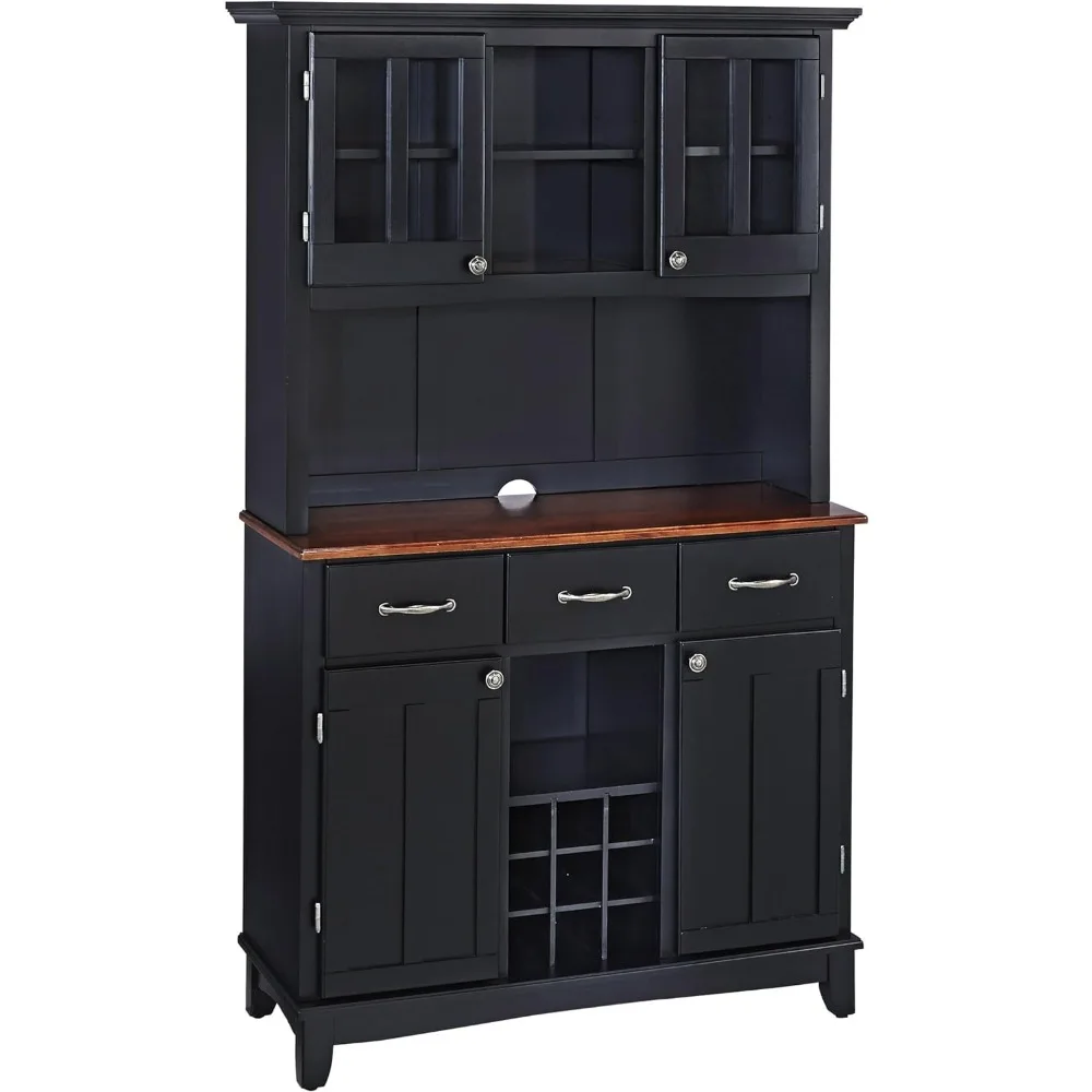 sideboards-buffets-credenzas, Server with Hutch, Black