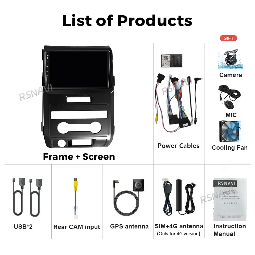 أندرويد 15 Carplay راديو السيارة التلقائي مشغل وسائط متعددة لفورد F150 P415 رابتور 2008 - 2014 E53 X5 M5 كوالكوم سنابدراجون واي فاي 4G