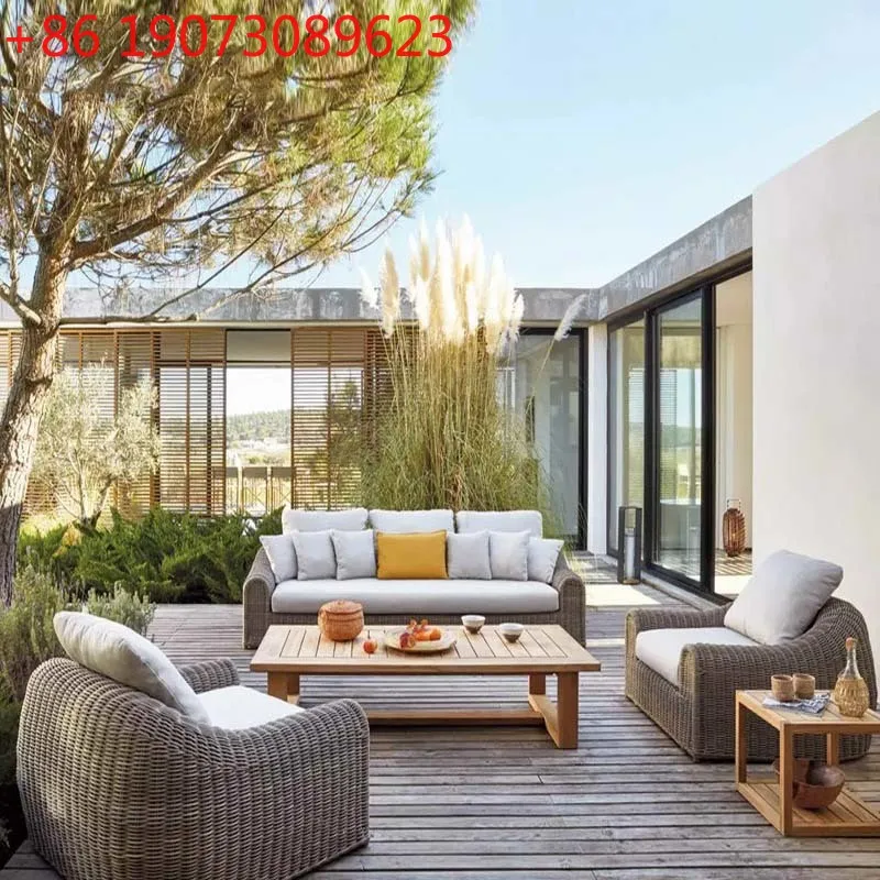 

Outdoor Rattan Sofa, Sun Resistant And Waterproof,