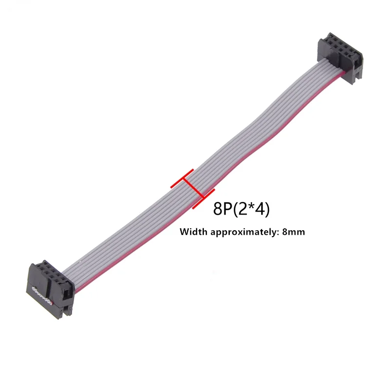 FC2.0 Graues Bandkabel JTAG 10cm-1m Doppelkopf-Download 1,0mm Leitungsabstand IDC-Leitung 6P-60P Gleiche Richtung für Elektronik – Detail 6
