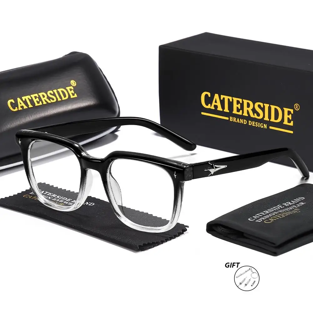 CATERSIDE Mode Herren Optische Gläser Quadratisch Tr-90 Rahmen Benutzerdefinierte Brillen Einfache Frauen Täglich Lesen Hause Gläser – Detail 9