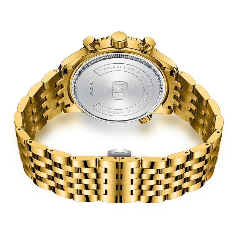 メンズミニフォーカスウォッチ,ステンレススチールブレスレット,発光,防水,クォーツ,mf0463G,2022