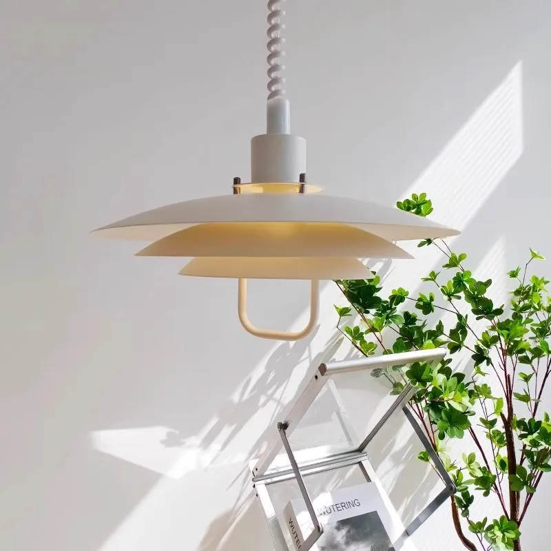 Nordic Single-Head Adjustable Pendant Light for Dining Table Bar, Modern Minimalist Hanging Lamp for Homestay, Home Decor