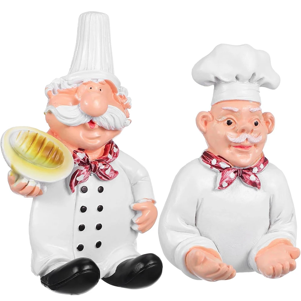 LMETJMA Chef selbstklebende Figuren Haken Küche Stecker Haken Wand kein Bohren Haken Kabel Stecker Harz Wand Haken Aufhänger JT315