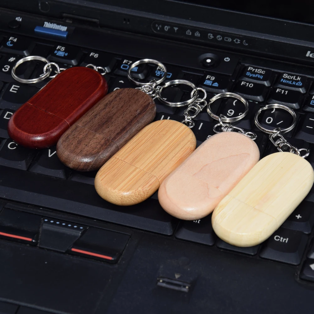 ฟรีโลโก้ไม้/ไม้ไผ่ USB Flash Drive 2.0 Pendrive 4GB 8GB ไดรฟ์ปากกา 16GB 32GB 64GB 128GB Memory Stick การถ่ายภาพของขวัญ