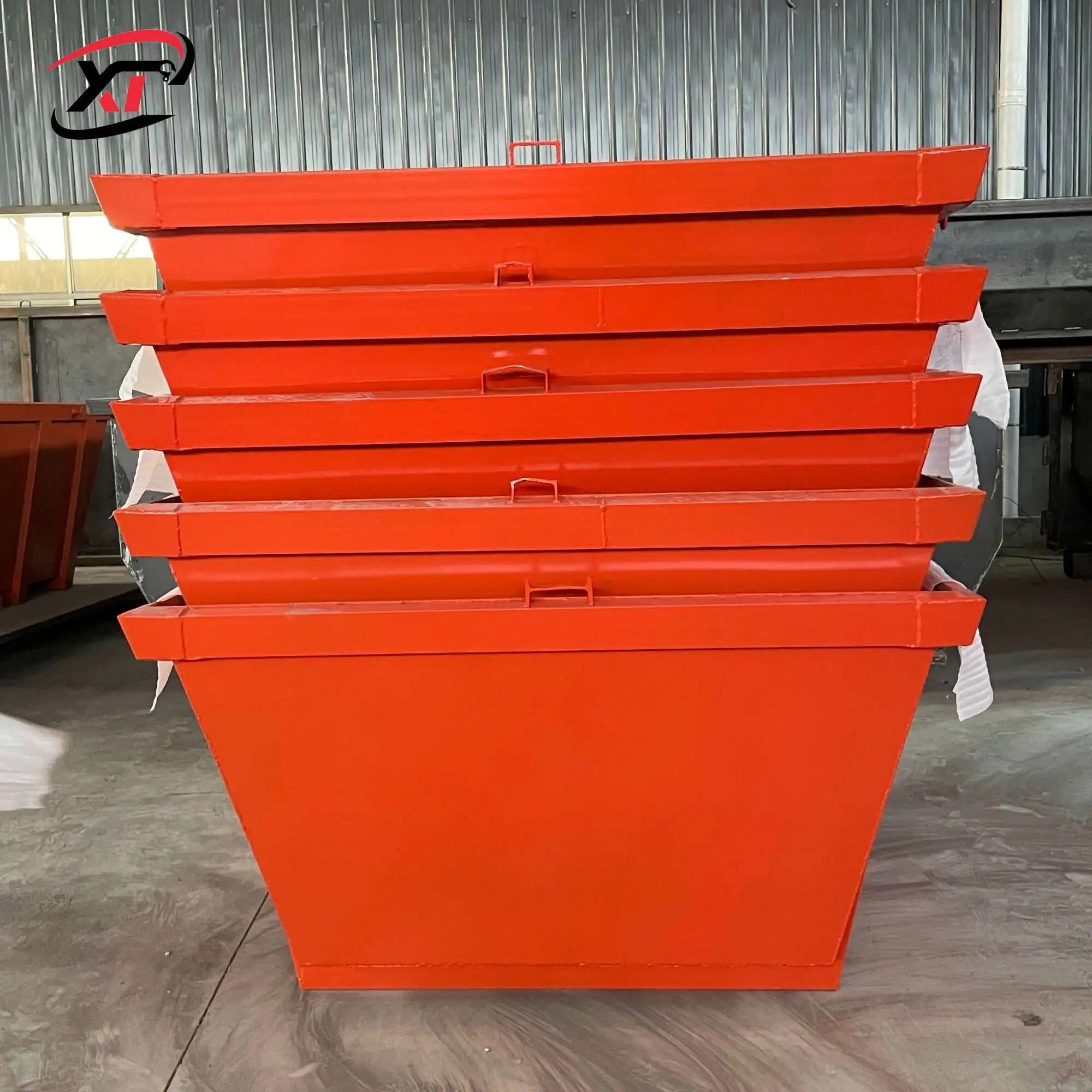 New Recycling Hook Lift Skip Bin Steel Front End Load Dumpsters Stackable Hook Lift Bin
