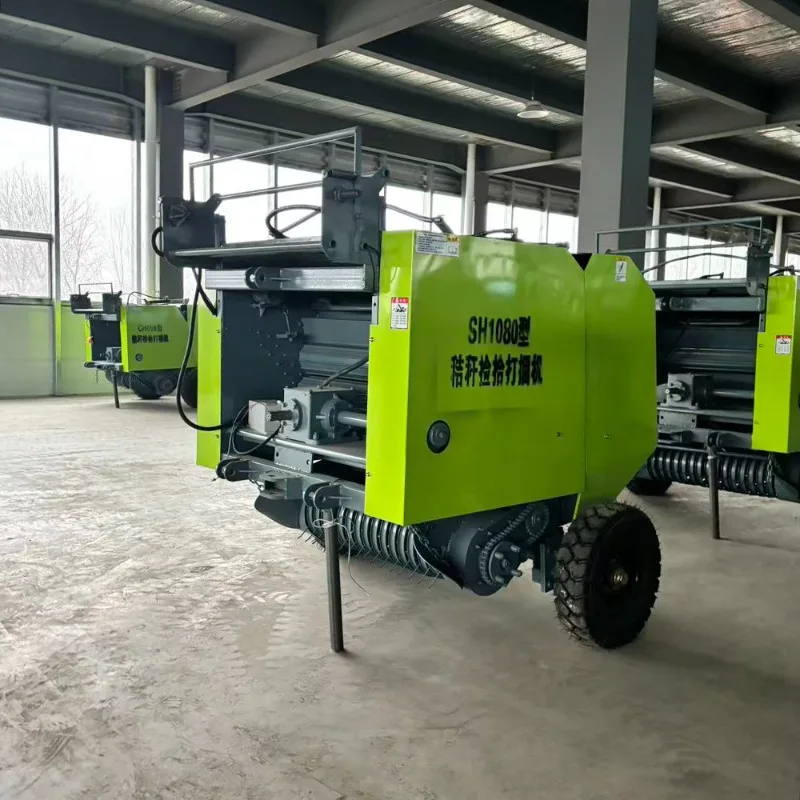 Customized High Quality Round Silage Baler With Integrated Wrapper Compact Hay Roll Baler For Grass Harvesting