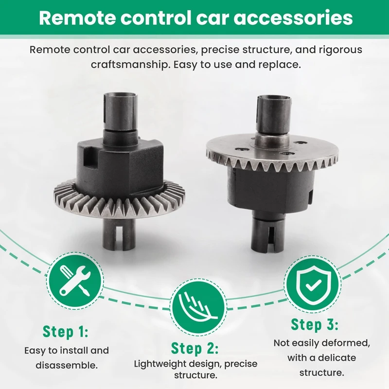 Zestaw przedniego i tylnego mechanizmu różnicowego i przekładni do HSP Redcat Volcano 94123 94107 94111 94118 94166 1/10 RC Car Upgrade Parts