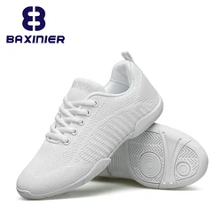 BAXINIER Girls Cheer Shoes for Women White Cheerleading Dance Sneakers Youth Shool Walking Shoes Athletic Training Tennis