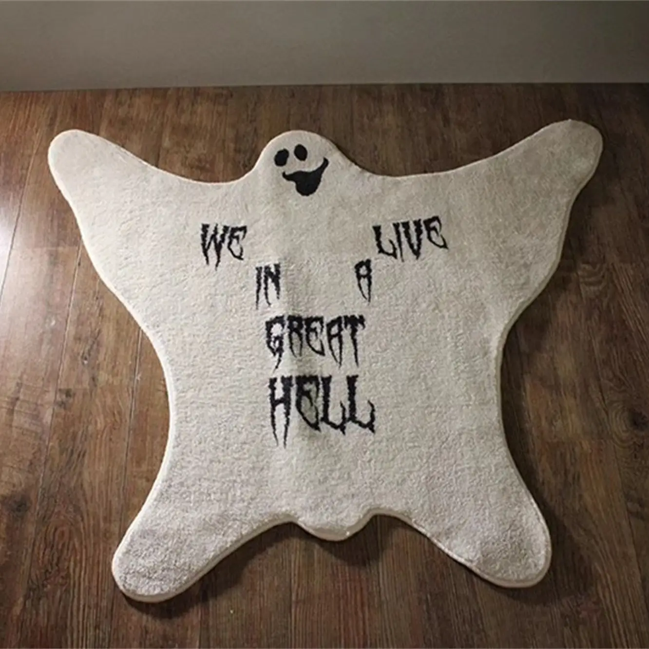 

White Ghost Rug Halloween Unique Party Decorations Carpet Art Living Room Bath Mat Home Carpet Playroom Bedroom Activity Rug