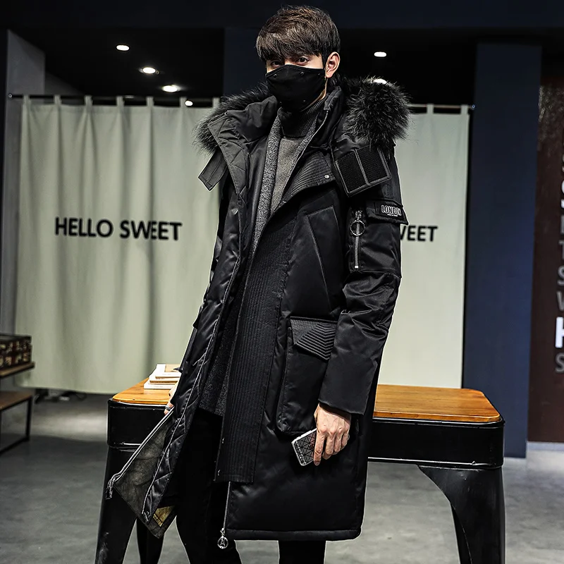 2022 New Winter Men piumino moda uomo piumino spesso e caldo abbigliamento uomo piumino sezione estesa uomo Parka caldo