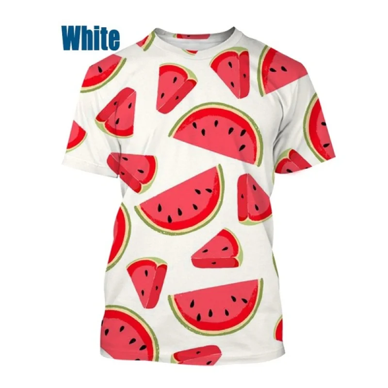 2022 The Fresh Fruits Food  3D All Over Print T Shirts Short Sleeve Funny Casual Hip Hop Shirts Top Tee Women Men