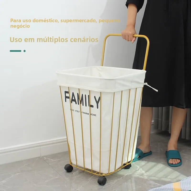 metal-storage-shopping-cart-with-casters-for-home-use-baby-snack-shopping-cart-all-directional-wheels-iron-material-foldable