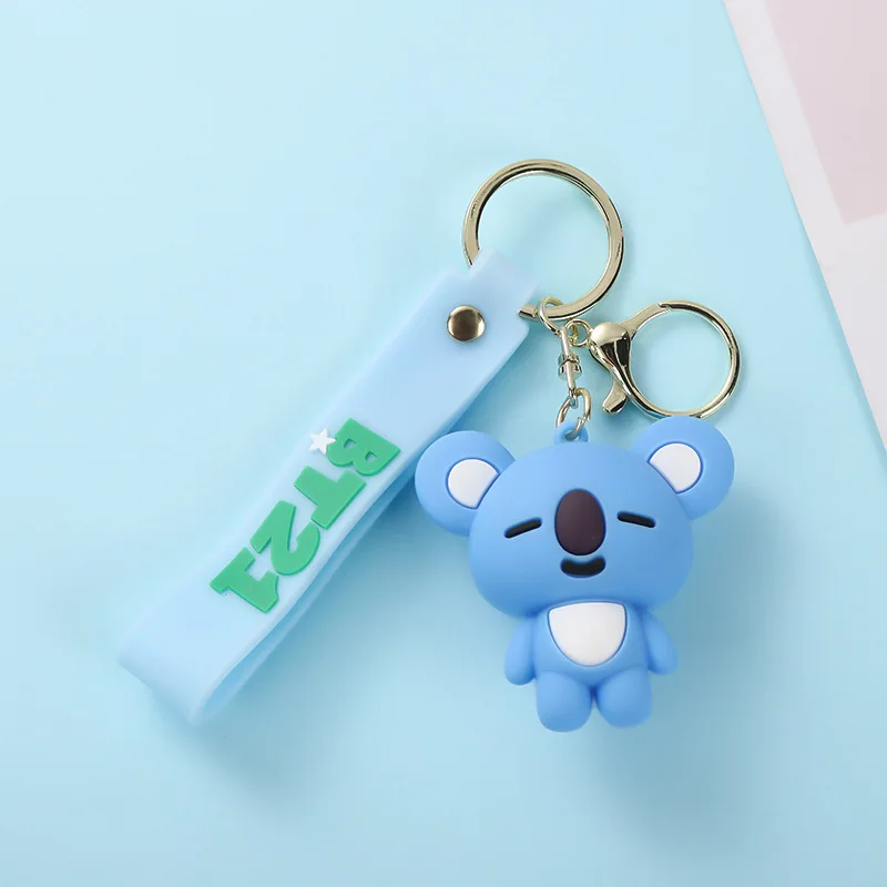 Soft Plastic Cartoon Cute Three-dimensional Pvc Soft Plastic Key Chain Key Ring Ring Bag Hanging Creative Gifts