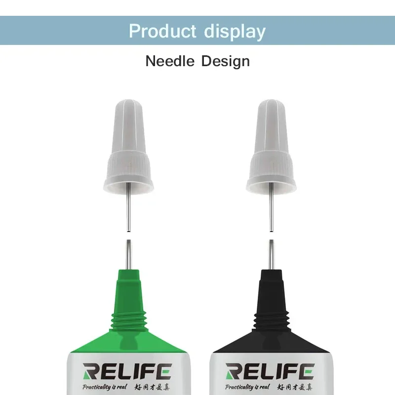 RELIFE 15/50ML Transparent /Black Glue for Mobile Phone Repair CP-0001 CP-0002 LCD Screen Middle Frame Fast Curing Adhesive