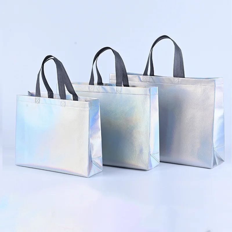 20 pieces single shoulder handbag women\'s shoe shopping bag high-end non-woven bag clothing store bag packaging bag printed logo