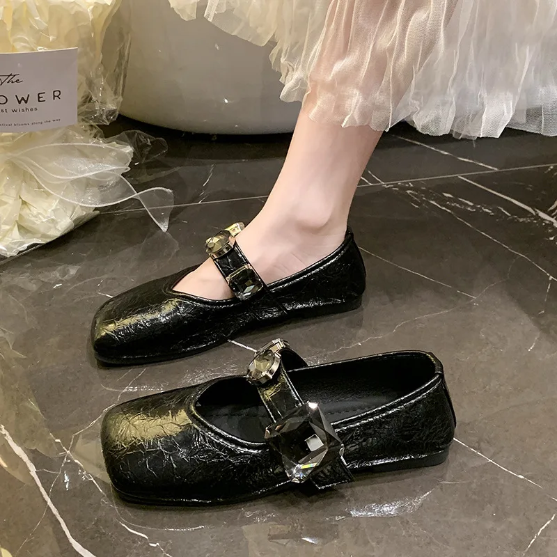 

Luxury Women Shoes 2025 Summer New Leather Flat Shoes Mary Jane for Women Breathable Casual Shoe Designer Dance Footwear Zapatos
