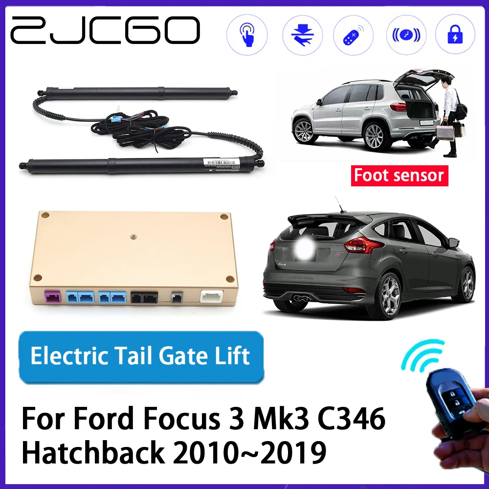 

ZJCGO Car Auto Trunk intelligent Electric Tail Gate Lift Automatic Tailgate Opener for Ford Focus 3 Mk3 C346 Hatchback 2010~2019