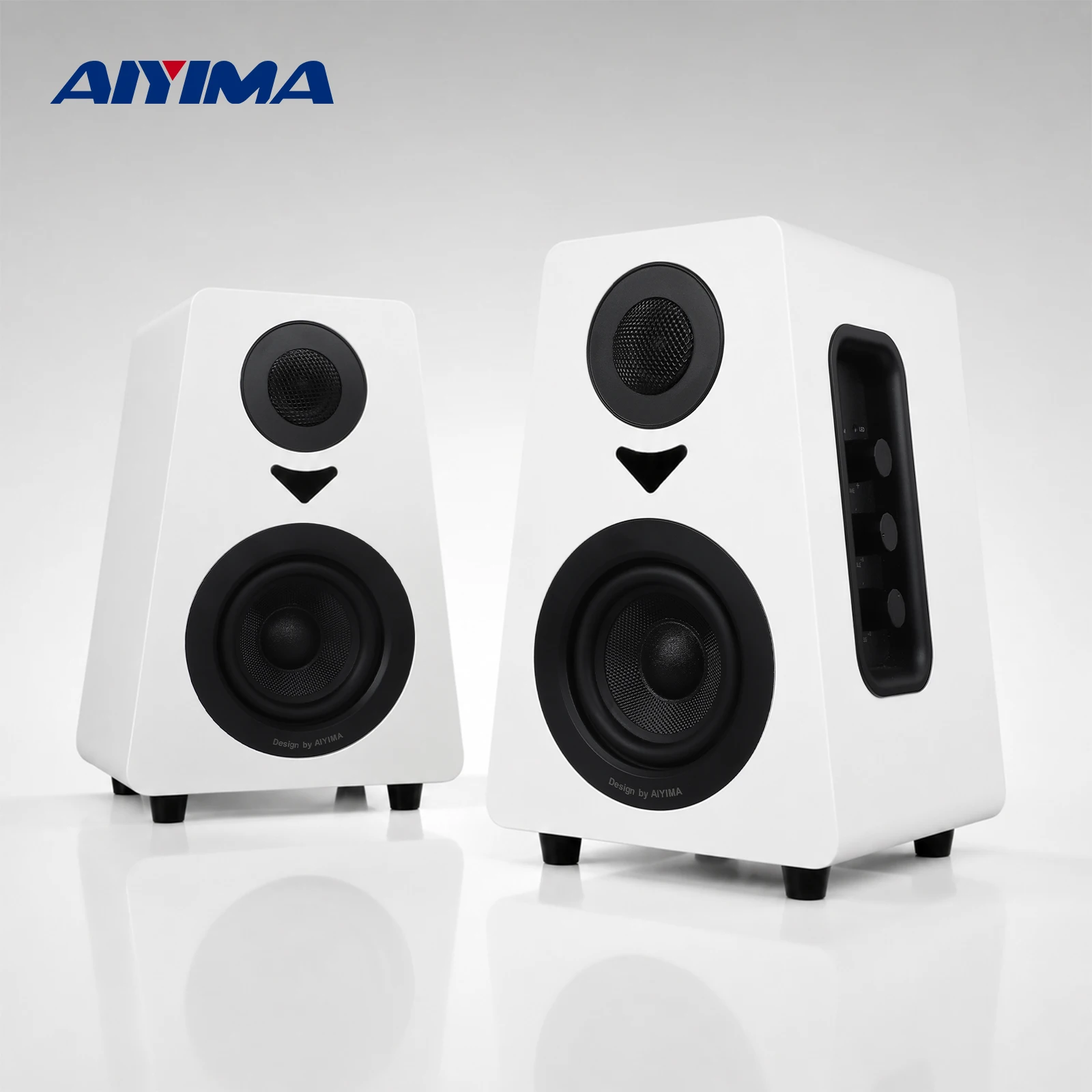 AIYIMA S30 II 3인치 액티브 북쉘프 스피커, 블루투스 5.3, 25W x 2, OPT, AUX, USB, 서브 아웃 ...