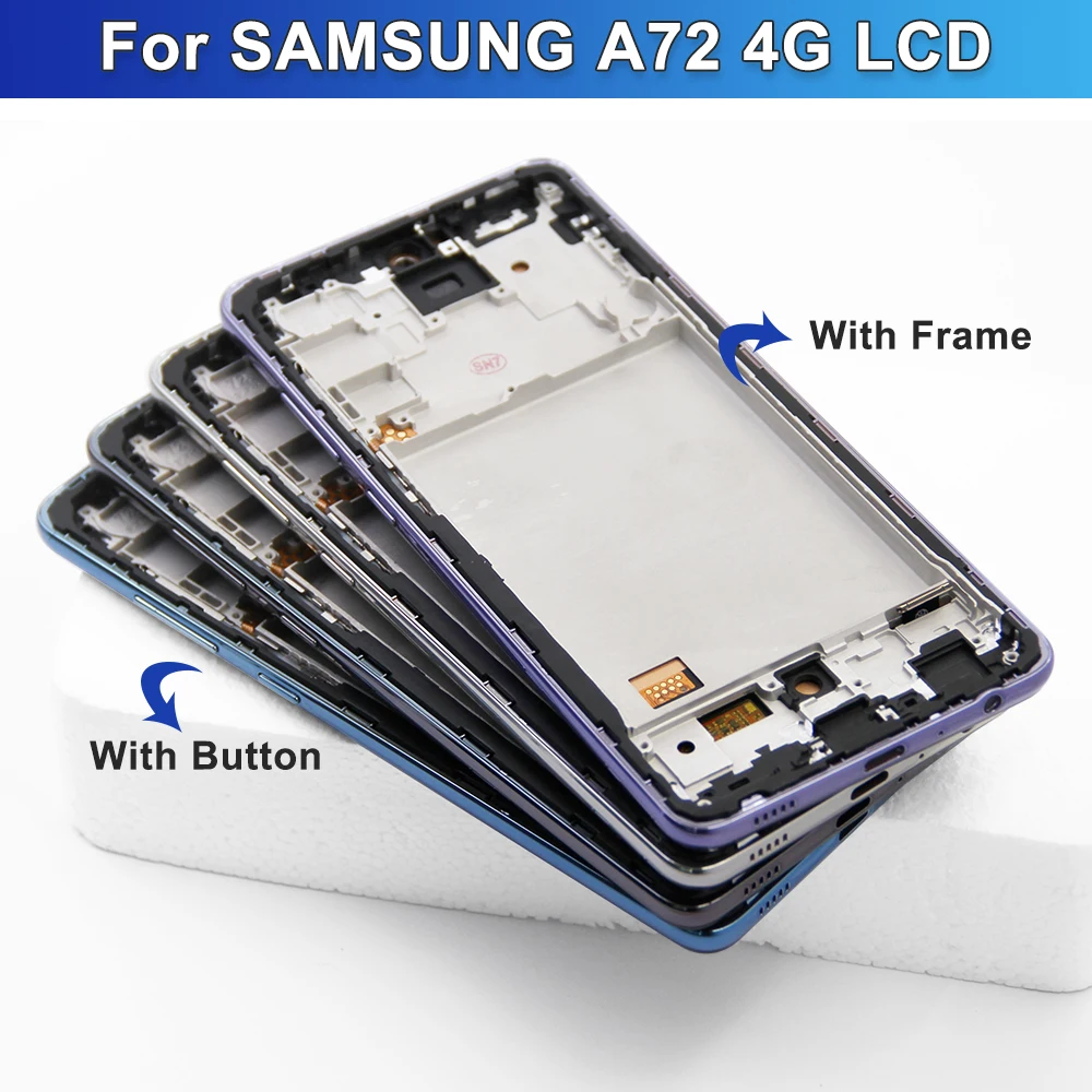 6.7\'\' A72 Display Screen for Samsung Galaxy A72 A725 A725F Lcd Display Touch Screen Digitizer Assembly with Frame Replacement