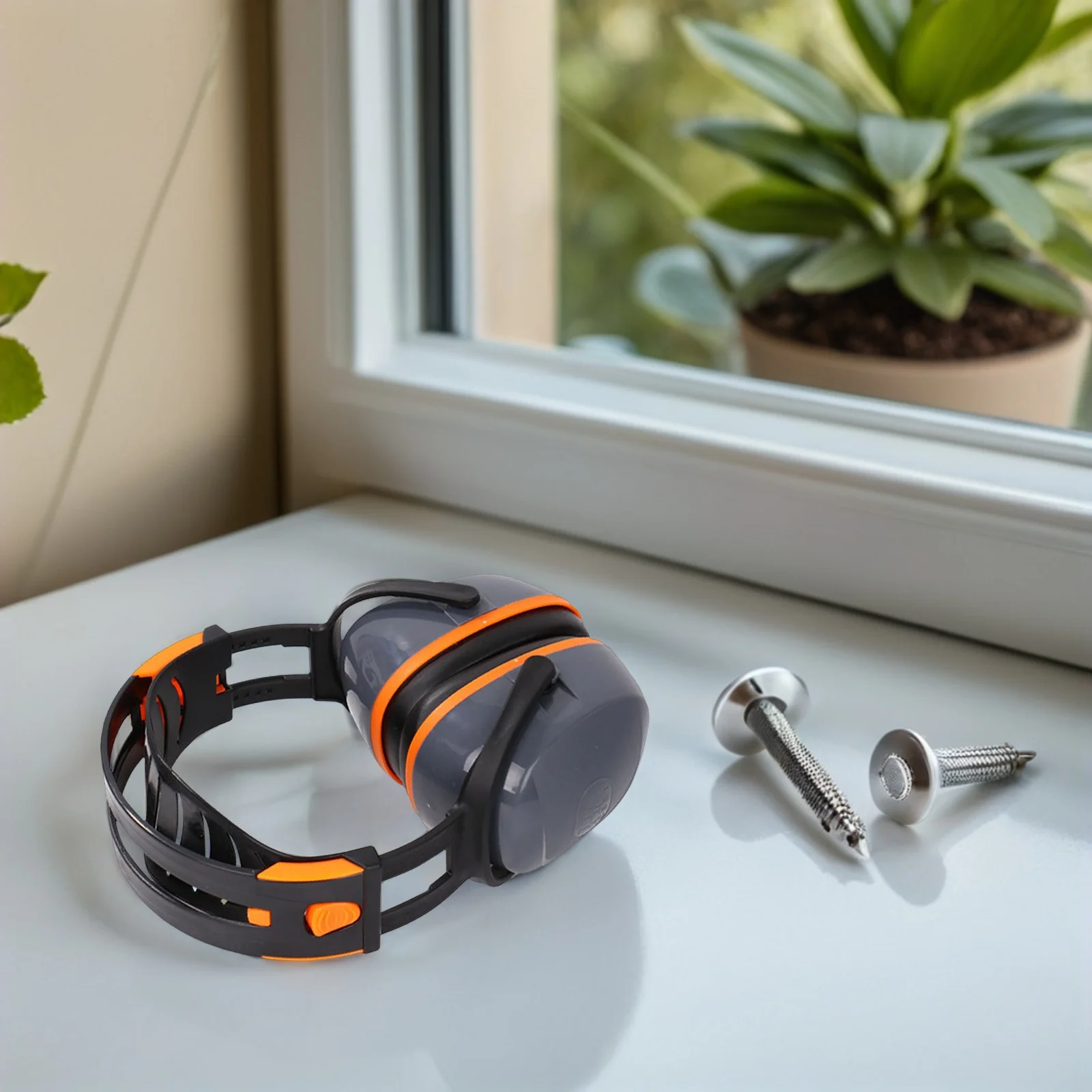 Noise Reduction Earmuff ABS Durable Noise Cancelling Headphone Padded Rotating Ear Cups for Hearing Protection Work Study