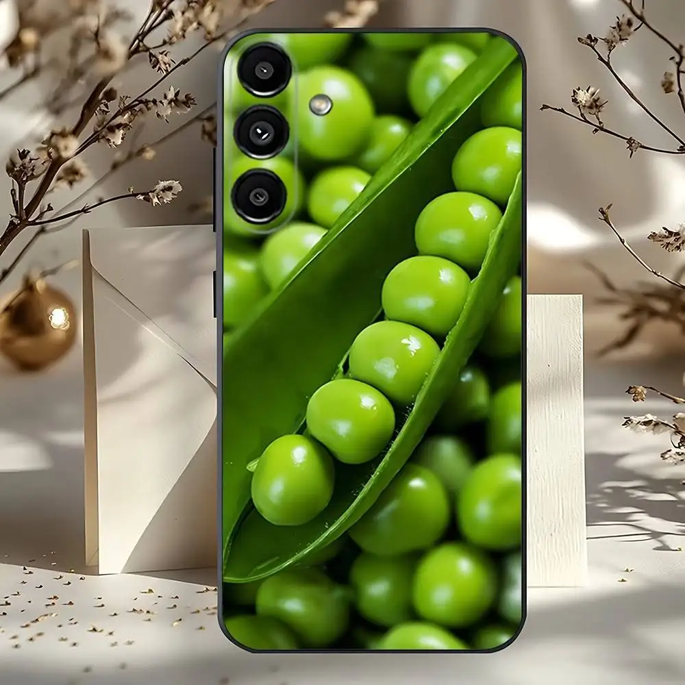 Мягкий черный чехол для телефона Green Vegetables Ins для Samsung Galaxy A73,31,32,72,41,53,52,71,22,5G, Note,J7,8,9