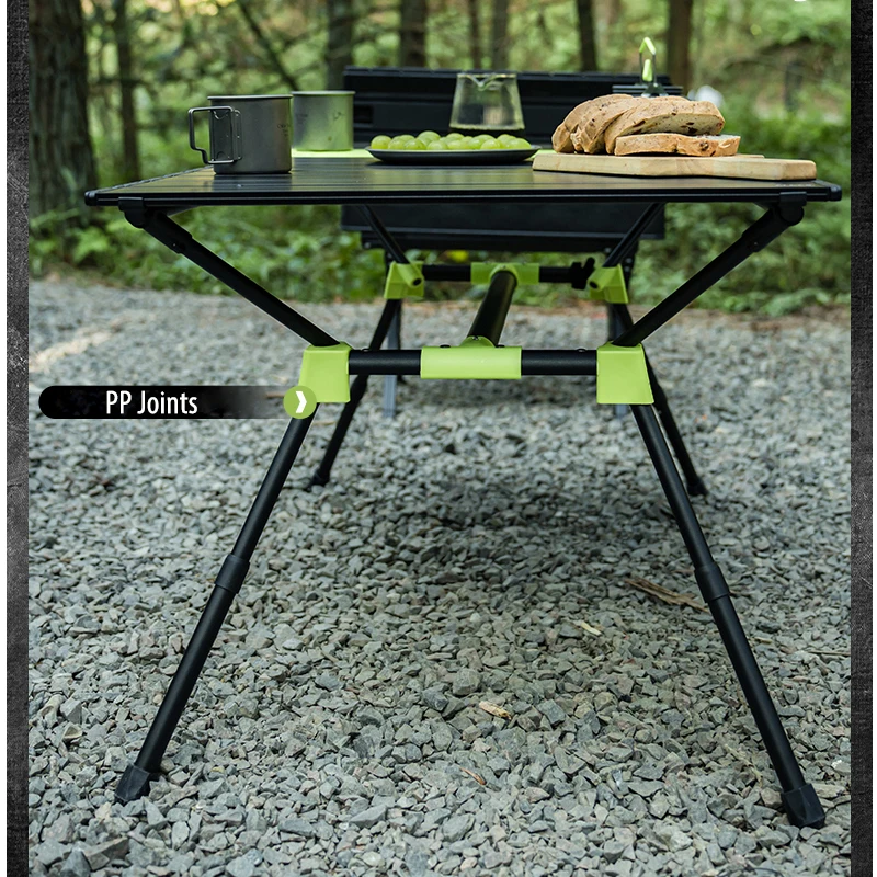 90x60cm ALOCS Outdoor Folding Camping Table Desk Aluminium Alloy Compact with Carry Bag For Barbecue Picnic