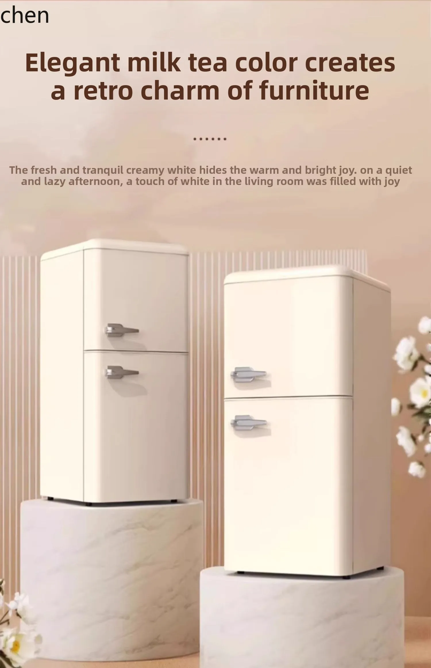 ZML refrigerator retro home mini small refrigerator refrigerated frozen kitchen dormitory office