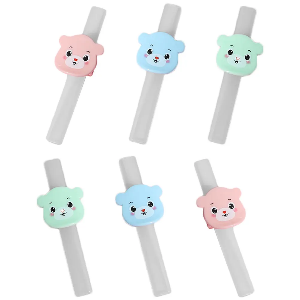 

6Pcs Elderly Silicone Straws Clip Design Reusable Short Straws Assistance for Disabled Post Operative Drinking