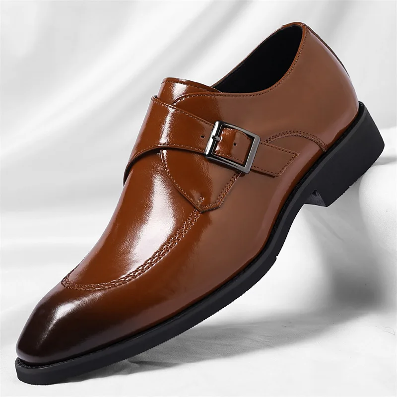 

2026 Autum New Mens Dress Shoes Luxury Handmade Quality Comfortable Fashion Retro British Style Trend Wedding Social Shoes Male