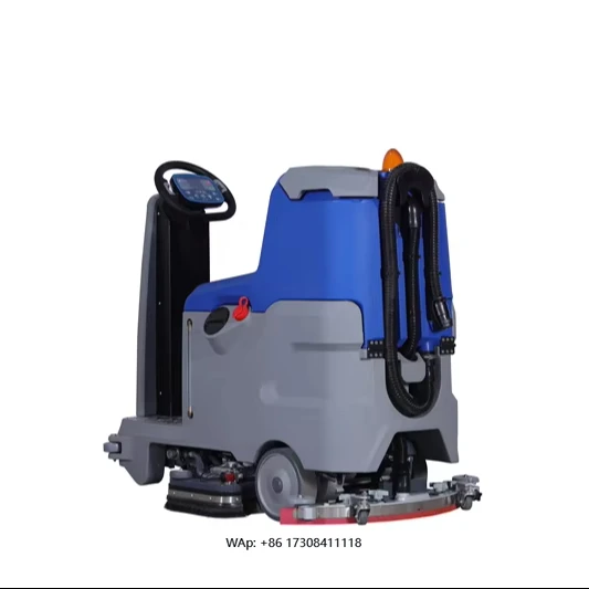 24V Electric Ride-On Floor Scrubber with Two Brushes New Condition Efficient Cleaning Tool