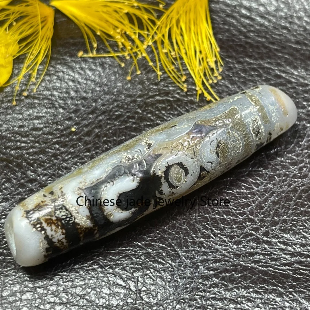 Tibetan Nepalese Himalayan Bead Ancient agate Old Dzi Talisman 6 eye Bead Amulet