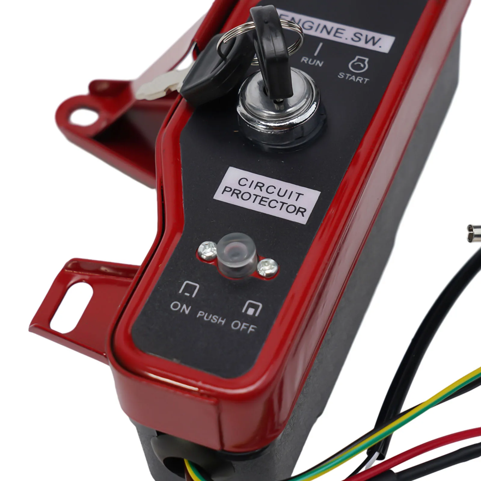 Ignition Switch Heavy Duty Electric Ignition Switch and 2 Key Panel for Pressure Washers and Commercial Lawn Equipment