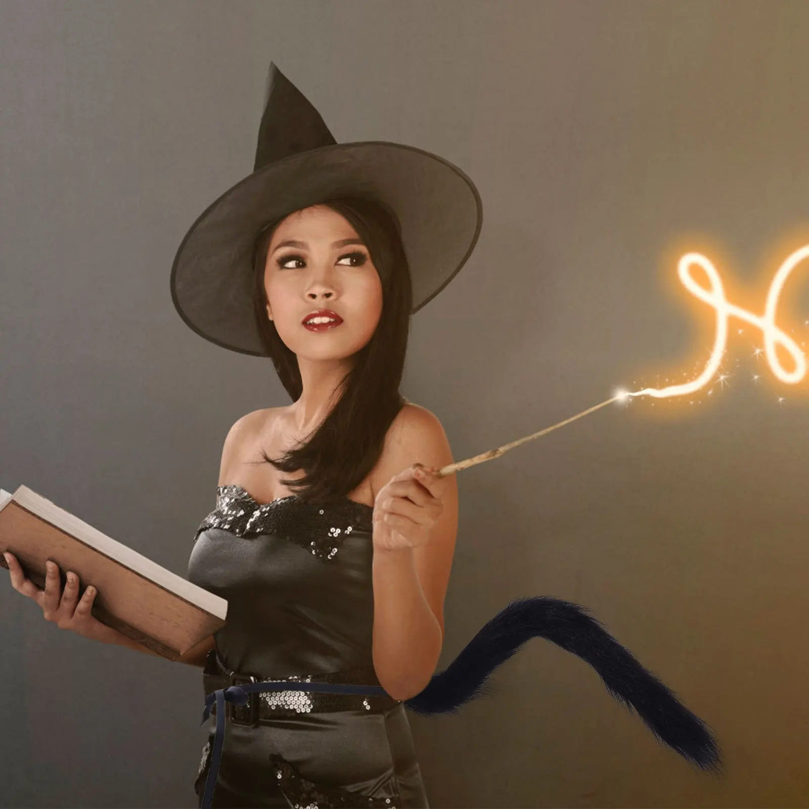 

1pc Cat Tail Costume Cosplay Accessory Bendable Light Durable Party Decor Halloween Prop Costume Party Tail Cosplay Supplies