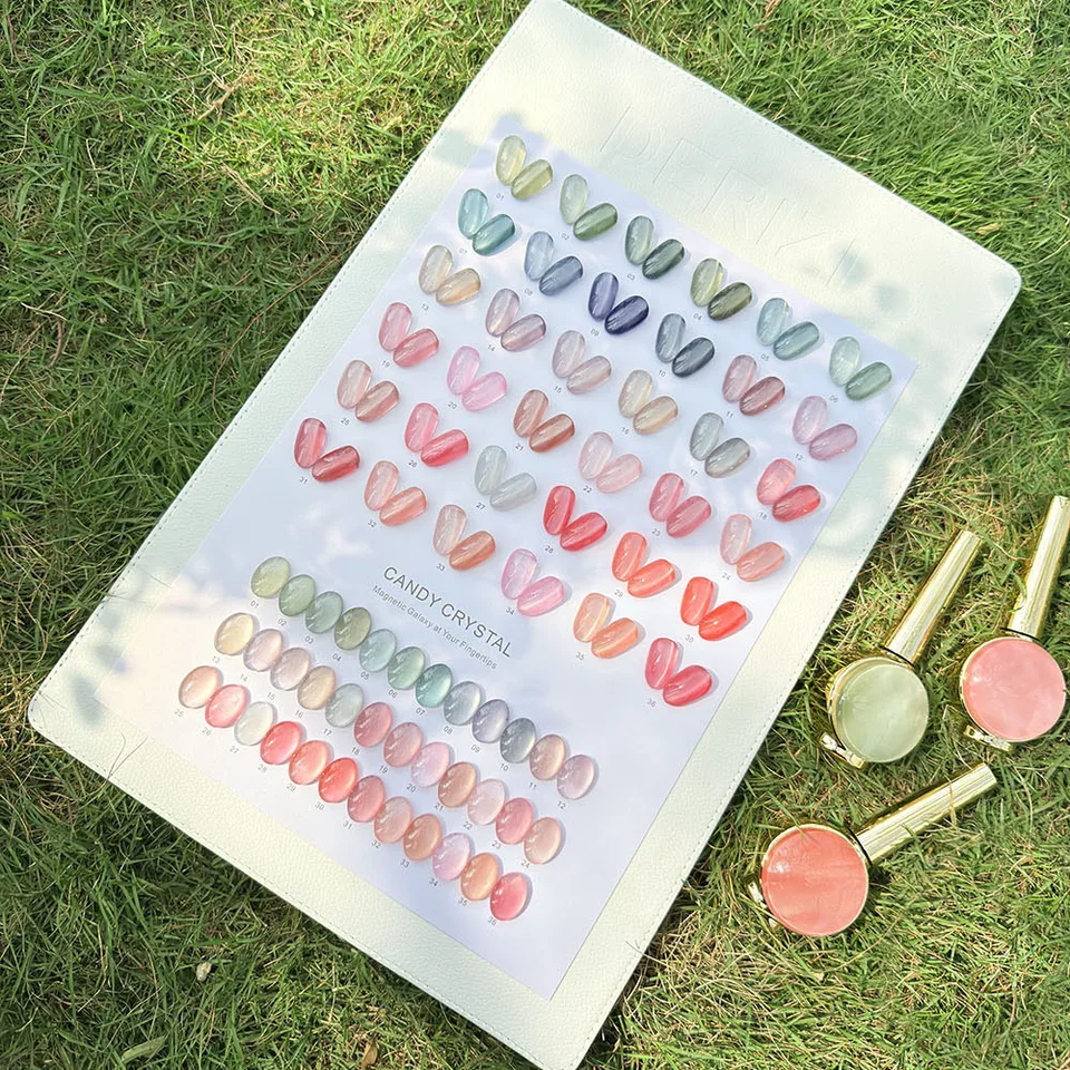 Set de Esmalte en Gel Ojo de Gato con Tarjeta de Colores, Semi Permanente con Brillo Magnético, Removible con Remojo, UV LED, con Diferentes Botellas 3