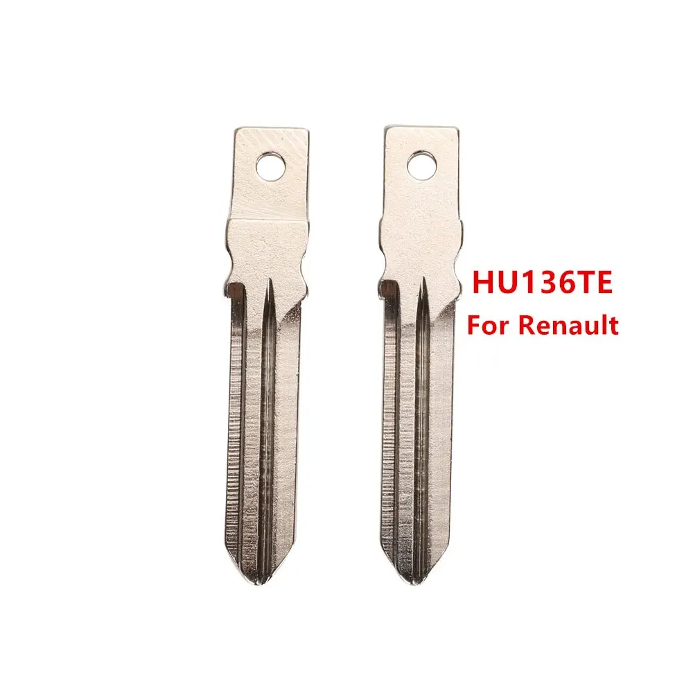 10pcs Original Key Blade HU136 HU136TE Flip Uncut Car Key Blade for Renault Megan Modus Clio Modus Kangoo Logan Sandero Duster