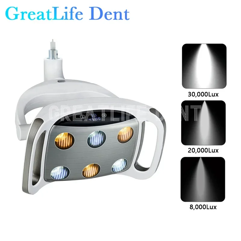 GreatLife 6LED Shadowless Surgical Light Lamp Oral Light For Dentistry Dental Reflector Operation Lamp Induction Sensor Lamp