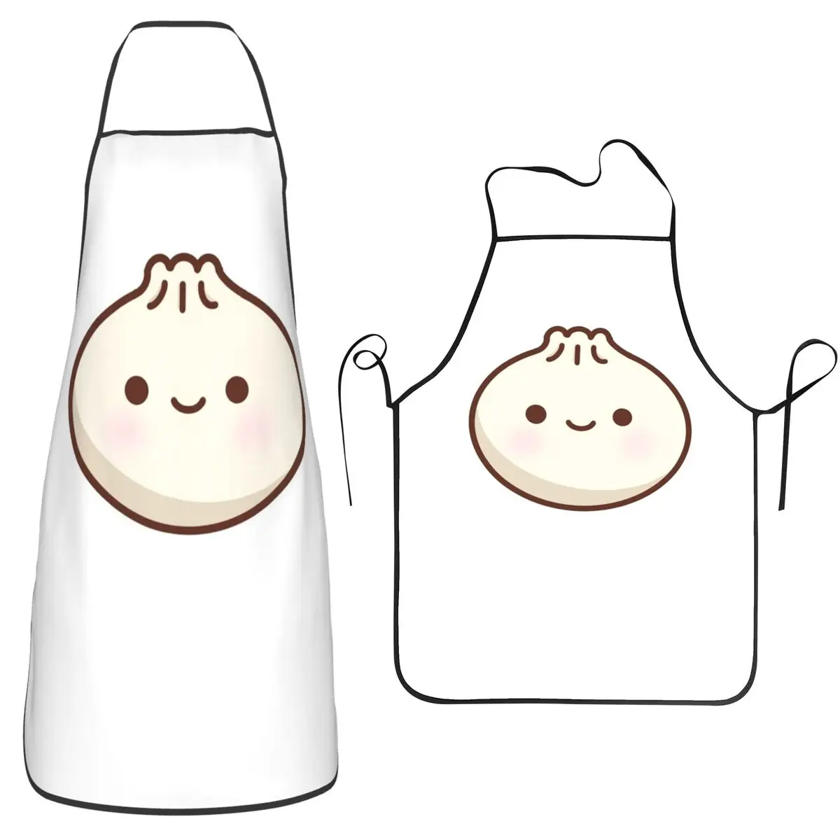 

Cute Dumpling Aprons Chef Cooking Tablier Sleeveless Bib Kitchen Cleaning Pinafore for Women Men Gardening