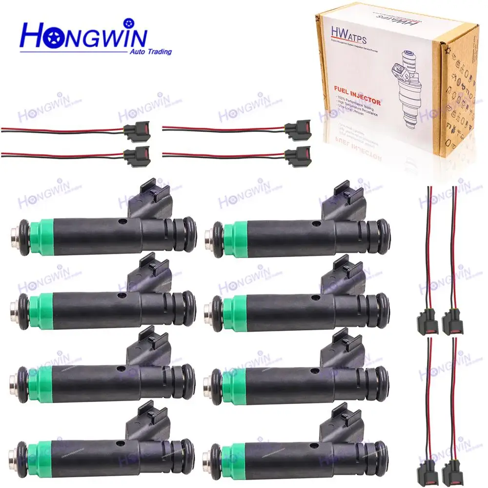 

8PCS Brand New Fuel Injector Nozzle & Wire FJ475 For Jeep Grand Cherokee Mitsubishi Raider Chrysler Aspen 53032145AA 53032704AA