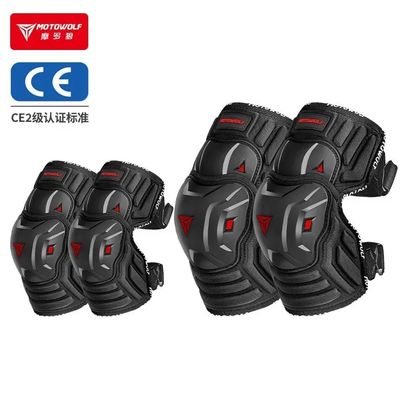 Motowolf 4Pcs/set Knee Elbow Protective Pads, Motorcycle Motocross Skating Protectors Riding Protective Gears Sport Equipment