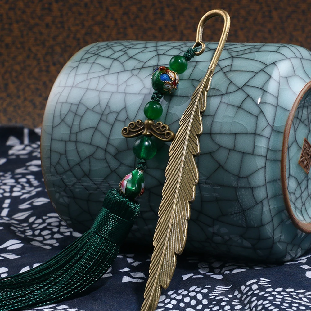 

Tassel Bookmark Cloisonne Page Marker Classical Portable Chinese Style Creative