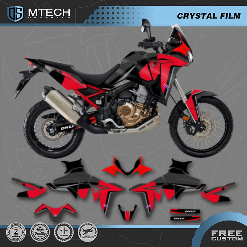 

DSMTECH Custom Motorcycle Graphics For HONDA 2020 2021 2022 AFRICA TWIN CRF 1100L Decals Stickers Kits-2